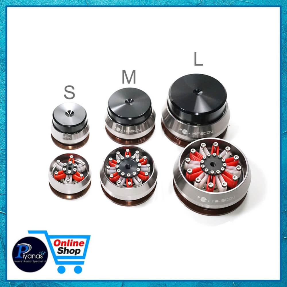 ฐานรองเครื่องเสียง HIFISTAY : GYROTENSION SWING (MEDIUM) (BLACK/SILVER) SET OF 4